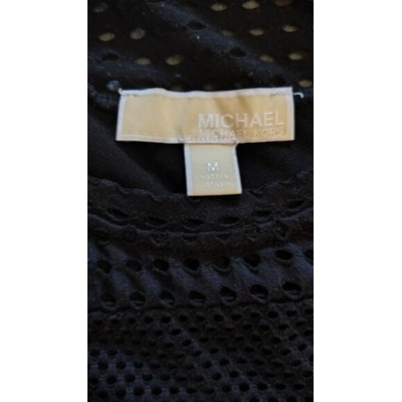 Michael Kors Black Mesh & Polyester Womens Dress M - Picture 4 of 5